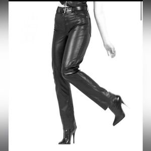North Bound Leather women’s  genuine leather pants size small L-501